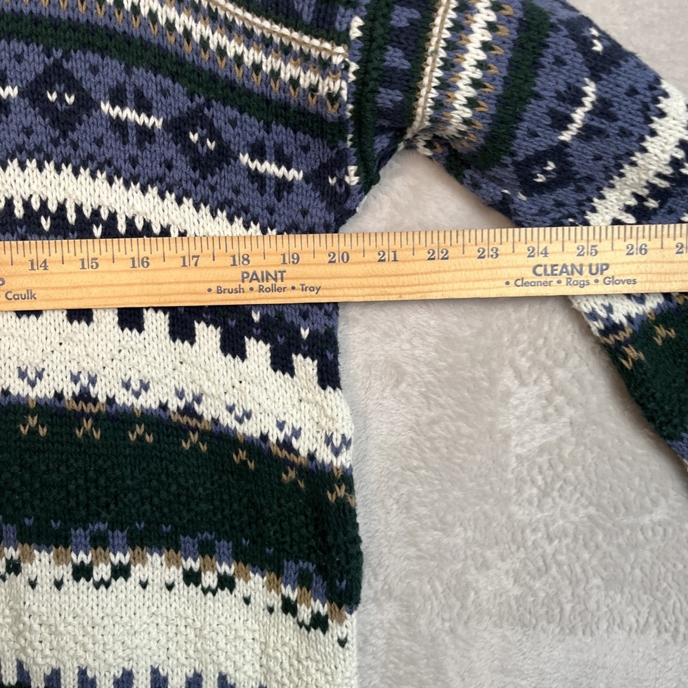 Vintage Lake Harmony Chunky Knit Sweater XL L‎ Grandpa Nordic Fair Isle USA 90s - Picture 9 of 10